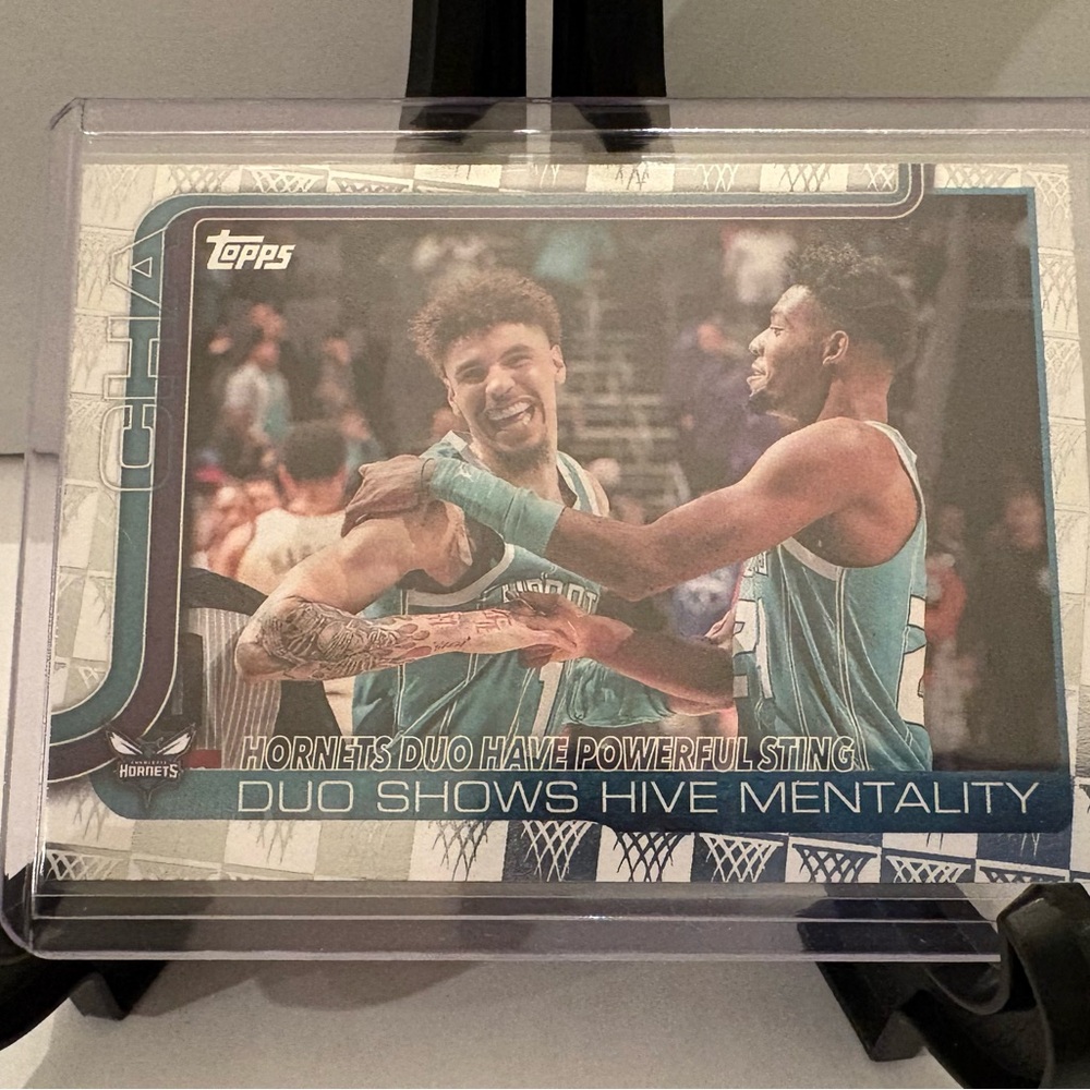 Hornets Duo Have Powerful Sting Basketball Card Tipoff Border Topps Hornets